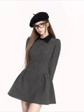 Vintage Preppy Faux Fit-and-Flare Dress